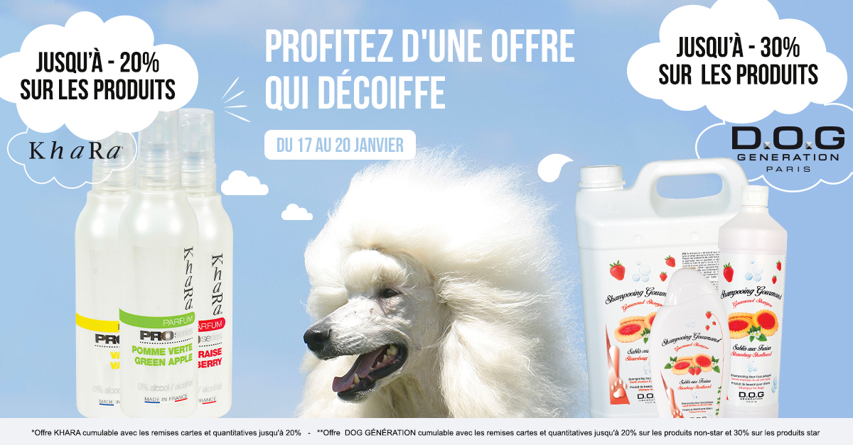 ChadogDiffusion's tweet photo. Tic tac, tic tac ! Top départ des promotions flash sur les shampooings de la marque DOG GENERATION et KHARA !
👉https://t.co/C5l4nvInoz

#toilettage #chien #khara #doggeneration #chat #dog #grooming https://t.co/RodZ8efIj7