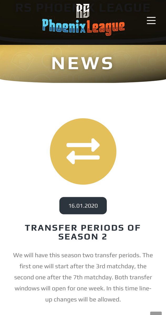 Information !! Visit rsphoenixleague.de