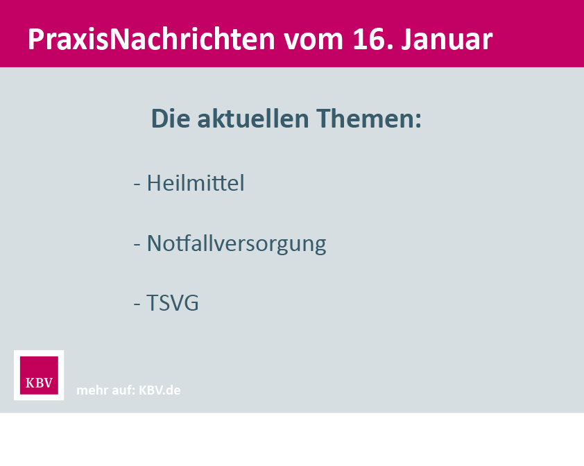 kbv4u's tweet photo. Die aktuellen #PraxisNachrichten sind da
Mit den Themen #DSVG #Notfallversorgung #Heilmittelverordnung
https://t.co/voC6d7PyIY https://t.co/OMBVFeyQJq
