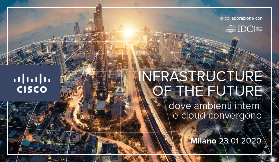 Dal #legacy al #cloud, la modernizzazione del #datacenter aziendale passa attraverso le infrastrutture iperconvergenti.

Appuntamento con IDC e <a href="/CiscoItalia/">Cisco Italia</a> il 23 gennaio a Milano per #InfrastructureOfTheFuture.

Per info:
➡ idc.com/event/Infrastr…