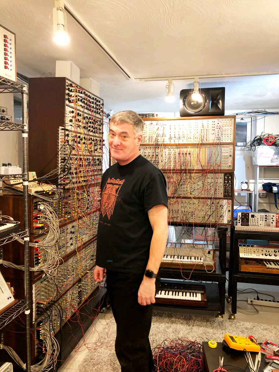 ModularSynth's tweet image. The synth is finally back up and streaming a new patch from my basement studio. It will be featured at the ETH Pavilion at Davos next week. This one is a moody Timbre Monster in D Minor. Hope it stays in tune! Listen in real-time @ synth.media.mit.edu - Enjoy!