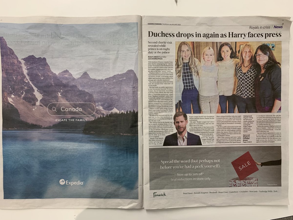 adliterate's tweet image. Evening Standard insertion shows both the power of topicality and the multiplier created by media context ⁦@saatchilondon⁩