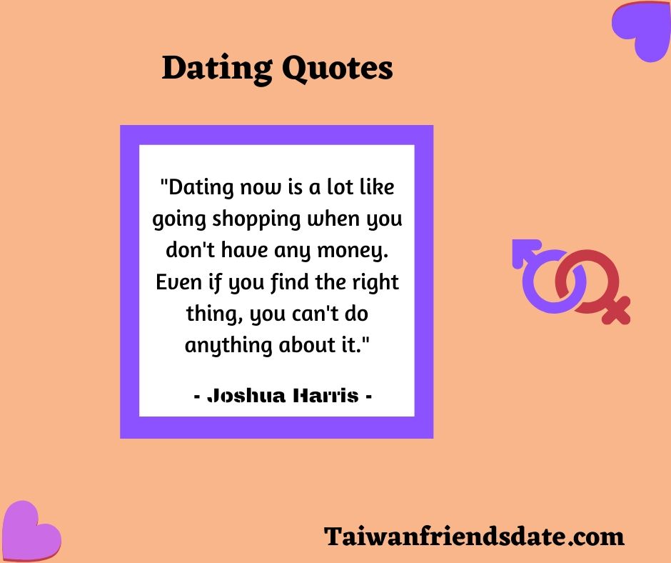 DatingTaiwan's tweet photo. Dating Quote of the day!

"Dating now is a lot like going shopping when you don't have any money. Even if you find the right thing, you can't do anything about it."

Dating quotes shared by Taiwan Friends Date.

https://t.co/sgREiZoTyA

#TaiwanDatingQuotes #TaiwanDating https://t.co/D5AWGHPezh