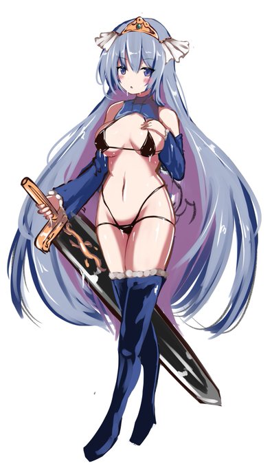 息抜きオリキャラ
水の魔法を操る魔法剣士だったが呪いをかけられて水が全てローションになってしまう。
打たれ弱いので鎧をつけるよりもビキニ姿で敵の隙を作った方が良いという話を真に受けてしまい恥ずかしいけれど頑張る真面目な子。
続きはそのうち描くかも 