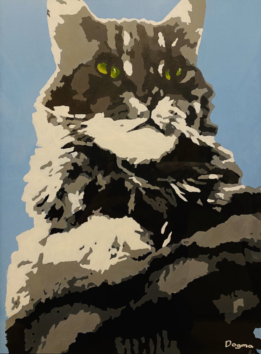 #commissioned #dogma_art #cat #stencilism #blackandwhite #urbanart #streetart #graffiti #greeneyes #stencil #acrylicpainting #acrylic #sprayart #london #artistsoninstagram #artwork #artoftheday #dmforinfo