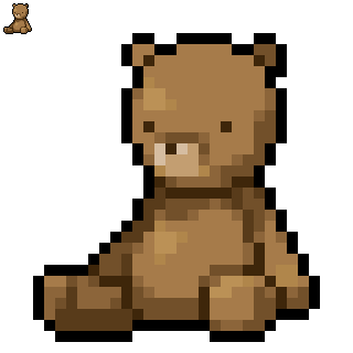 元ドッターなーり クマのぬいぐるみのドット絵アイコン Pixel Art ドット絵