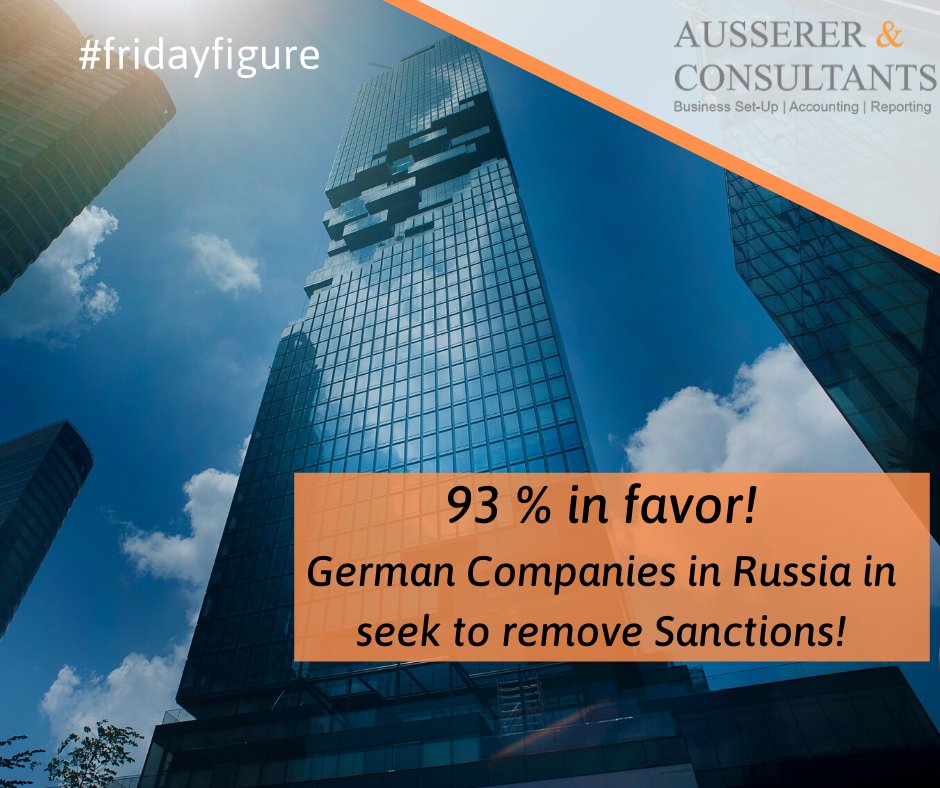 Ausserer_Cons's tweet photo. In the Business Climate Survey of the German-Russian Chamber of Industry and Commerce, 93% of the German companies seek an end of the sanctions. 51% want a gradual remove, while 42% an immedial. 

https://t.co/deNl8l27ru

#ahk #russia #business #economics https://t.co/xCNmMJSfoo