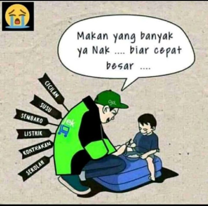 yg di rumah mana mau tau kondisi ojol sekrng kaya gmna, lapar lelah letih lesu sakit stress nya cari nafkah halal 😭