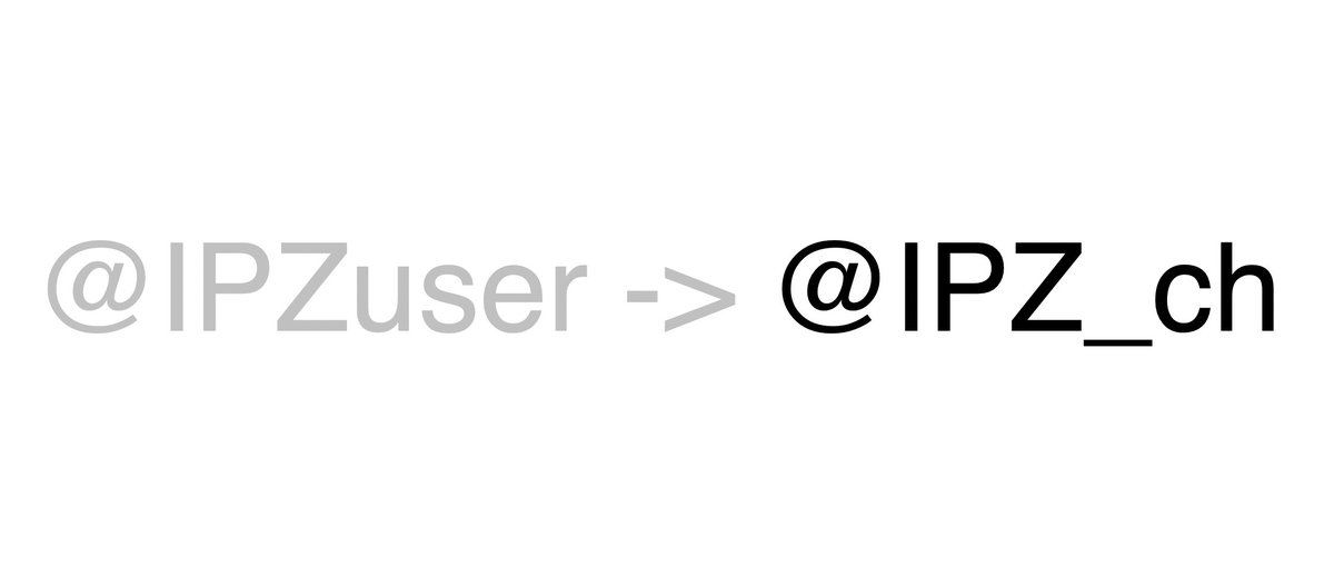 🥳 We have updated our Twitter username! @IPZuser becomes @IPZ_ch, to reflect the username of University of Zurich, @UZH_ch Please share!