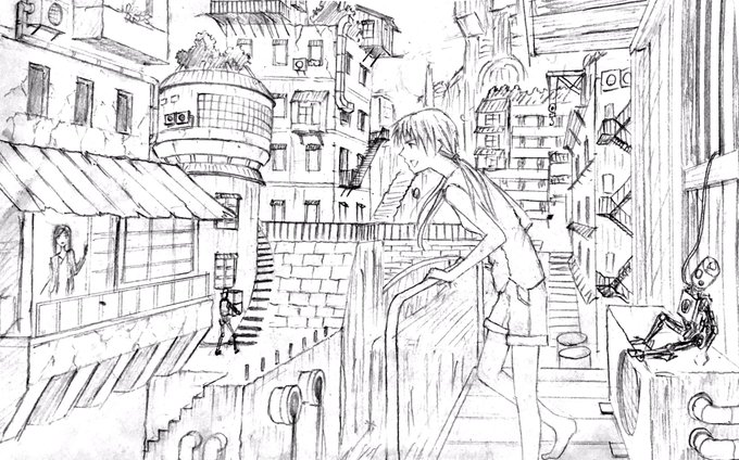 ちょっとした異世界モノを描いてみようと思って今描いてるイラストの下書きです。
これもいつ完成するかわからないので取り敢えず挙げときますね

おそらく一旦別の絵を描きますw 