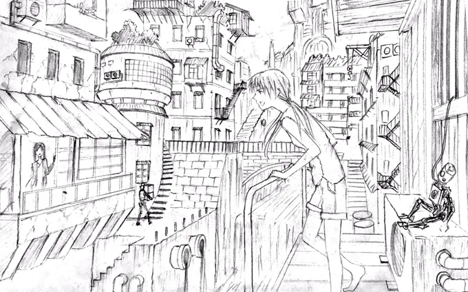 ちょっとした異世界モノを描いてみようと思って今描いてるイラストの下書きです。
これもいつ完成するかわからないので取り敢えず挙げときますね

おそらく一旦別の絵を描きますw 