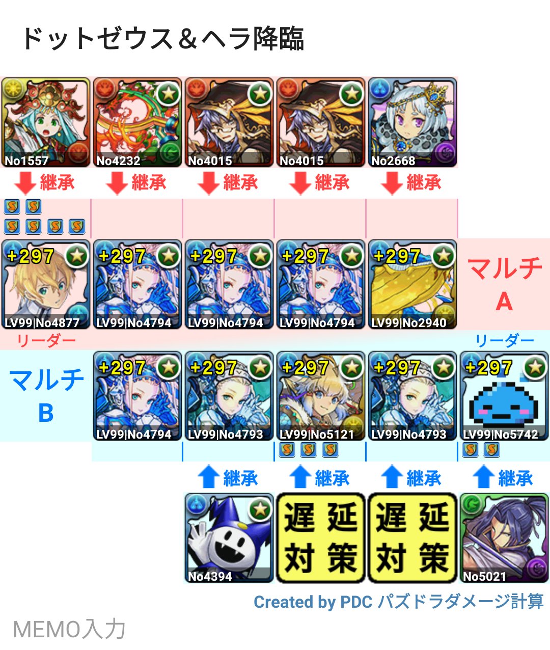 ウィル パズドラ周回勢a ドット ゼウス ヘラ降臨 種別 マルチ周回編成 リーダ ユージオ ドットアワりん 備考 スキブ23 余裕0 リプに動画有 5fの8コンボがギリギリなので スキブ装備はb側に付けて A側は指装備を付けた方がいいかも知れません ウィル パズドラ周回勢a ドット ゼウス ヘラ降臨 種別 マルチ周回編成 リーダ ユージオ ドットアワりん 備考 スキブ23 余裕0 リプに動画有 5fの8コンボがギリギリなので スキブ装備はb側に付けて A側は指装備を付けた方がいいかも知れません