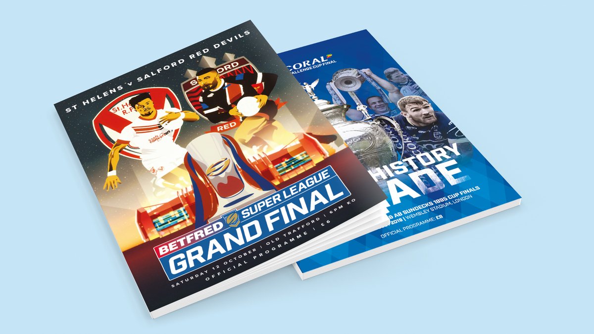 ProgrammeMaster's tweet image. 📢 CALLING RUGBY LEAGUE FANS! 

🏉 Super League Grand Final: £3
🏉 Challenge Cup Final: £4
🏉 Challenge Cup Semi-Finals: £2.50
🏉 Magic Weekend: £2.50
🏉 Summer Bash: £2.50

Get your half-price 2019 season programmes now!

🛒 bit.ly/30w4JhD