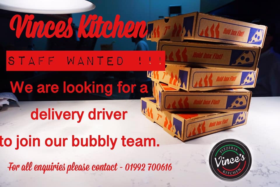 We are looking for drivers to expand our delivery area. Evenings from 4pm call 01992 789899
