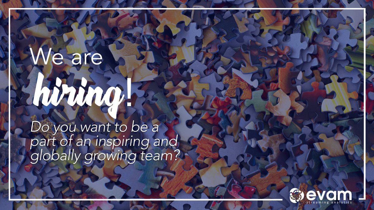 evamtech's tweet photo. We’re hiring!
Apply here to be a part of an inspiring and globally growing team: https://t.co/6aBY5kS9zC
#continuousintelligence #streaminganalytics #evamintelligence #wearehiring #recruitment #mobiledeveloper #ios #android https://t.co/kEDgB5FgPN