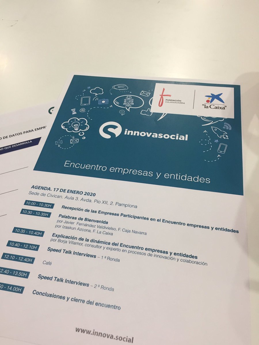 amparo_bertolo's tweet photo. Hoy estamos en @CivicanFCN con @Fundmashumano, participando en el encuentro de empresas y entidades del tercer sector de la red #InnovaSocial de @FundCajaNavarra y @FundlaCaixa #Solidaridad #ODS17 #Alianzas #RSC https://t.co/NEv6bqBR8q