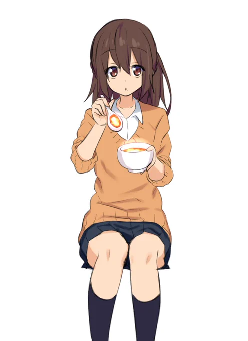 ポニ娘「はい、あーん。」
風邪ひいた時もちゃんとご飯食べないとね。 
