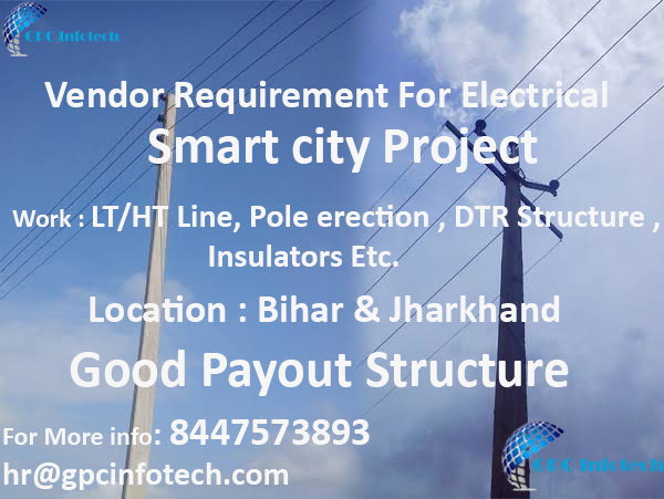 GpcElectrical's tweet photo. Required #Eelctrical_Contractor for #Bihar_And_Jharkhand on an urgent basis. For more information call on 8447573893 or hr@gpcinfotech.com https://t.co/rwAXVuDeyv