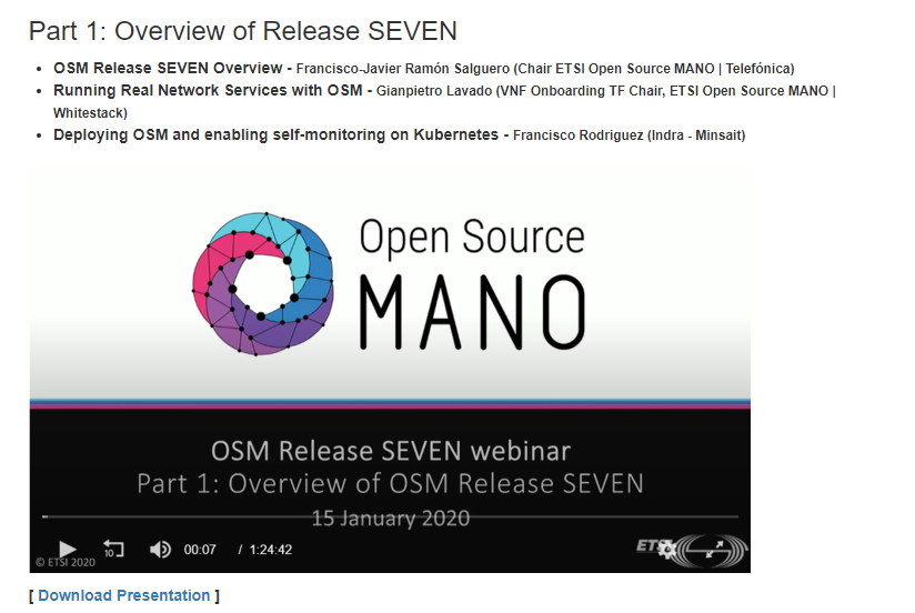 OpenSourceMANO's tweet photo. Did you miss the #OSM Release SEVEN webinars? Would like to watch them again? No worries! Recordings and slides are available on @BrightTALK and in our wiki: https://t.co/TYSxvZbZI3
#NFV #SDN #5G #edge #kubernetes #cloudative #opensource #orchestration #community #OpenSourceMANO https://t.co/HceZGhrDI6