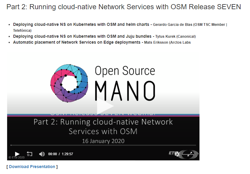 OpenSourceMANO's tweet photo. Did you miss the #OSM Release SEVEN webinars? Would like to watch them again? No worries! Recordings and slides are available on @BrightTALK and in our wiki: https://t.co/TYSxvZbZI3
#NFV #SDN #5G #edge #kubernetes #cloudative #opensource #orchestration #community #OpenSourceMANO https://t.co/HceZGhrDI6