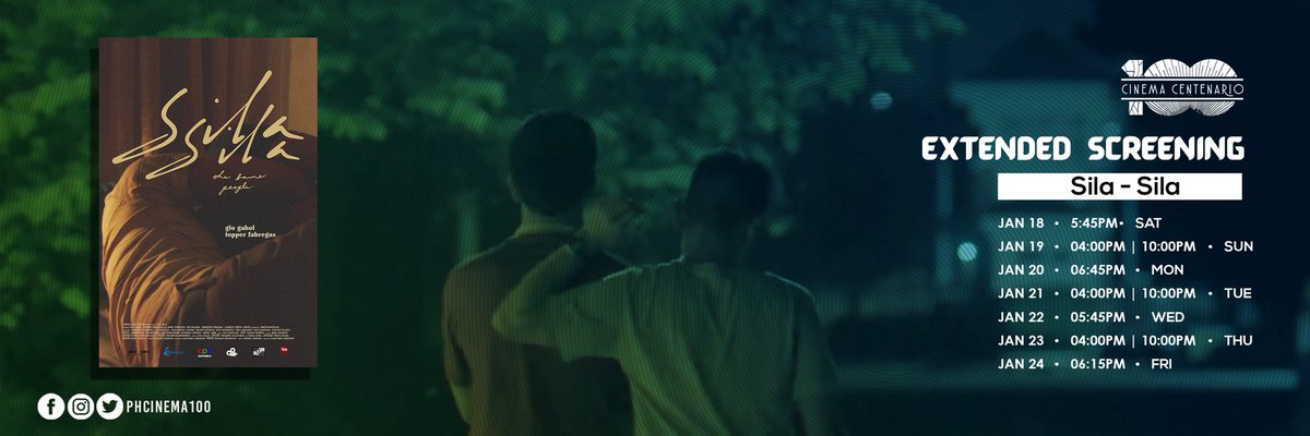 PHCinema100's tweet photo. A ghosting story.

Do I need to share more? Sugod na sa Maginhawa at panoorin ang @silasilafilm ni @gianingweight! Best Picture at Audience Choice Award sa @c1origs 2019. Stomoyon?!

#WelcomeHome
#SupportPHFilms
#PHCinema100
#SaMaginhawaTayo https://t.co/ohT2v2RiEW