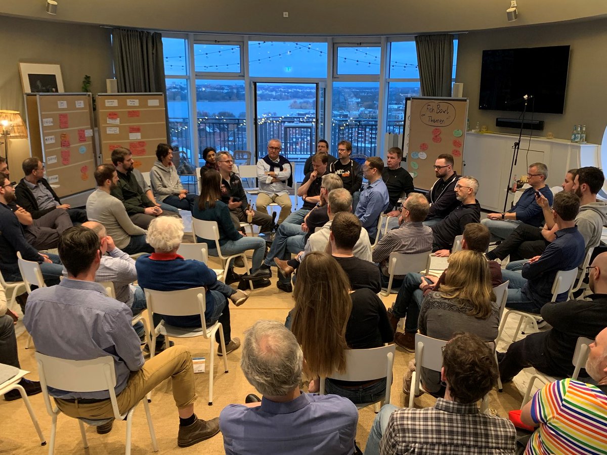 kruschwitz's tweet image. Großartige Auftaktveranstaltung zur kollegialen Führung und agilen Organisationsentwicklung bei @evodion in der passend runden location von @SturmfreieBude mit #openspace und faszinierend intensiver fishbowl. #agileorganisation @Fuehrungsarbeit