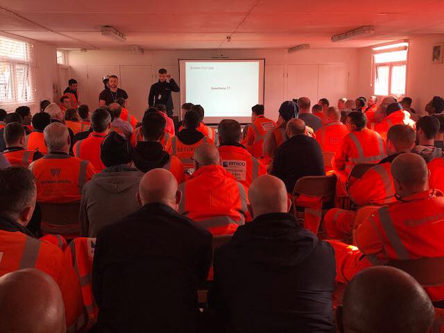 ColemanGroup_UK's tweet photo. A massive well done to James Doherty and Mark Fanning for delivering a demolition overview presentation to the whole site team (@SkanskaUKplc) down at @NetworkRailEUS. With over 110 attendees, two sessions and some fantastic feedback.👊

#DigitalDemolition #Welldone #TeamEuston https://t.co/TT70ud8Hix