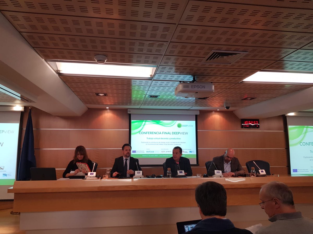 AMETIC_es's tweet photo. @DeepViewEU @gpmoralesnet @eulenTIC @CCOO @Industria_CCOO @UGT_Comunica @SpainCoE @ComisionEuropea 🔵EN DIRECTO DESDE @DeepViewEU 

.@gpmoralesnet, vicepresidente de la Comisión de #TalentoDigital de @AMETIC_es, compartiendo impresiones sobre el caso español en "el impacto de la tecnología en el diálogo social" con representantes de @UGT_Comunica y @Industria_CCOO https://t.co/5GyEPKUUmf