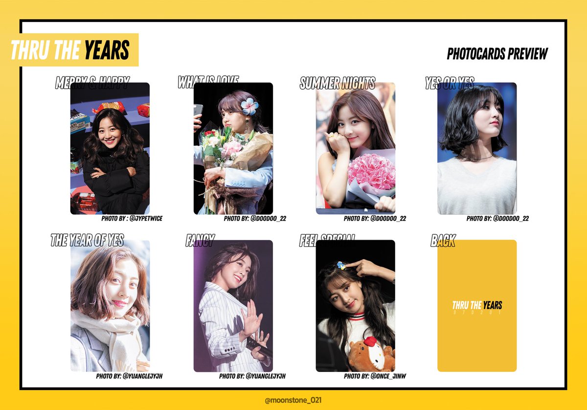 moonstone_021's tweet photo. 🗓THRU THE YEARS

📢The photocard previews are out now! Hurry place your orders~

📝FORM
Locals: https://t.co/ldnALnLUVg
International: https://t.co/HwjgxiDHFO

#THRUTHEYEARS #JIHYO #지효 #ジヒョ #트와이스 #TWICE https://t.co/LFIIiVcAyI
