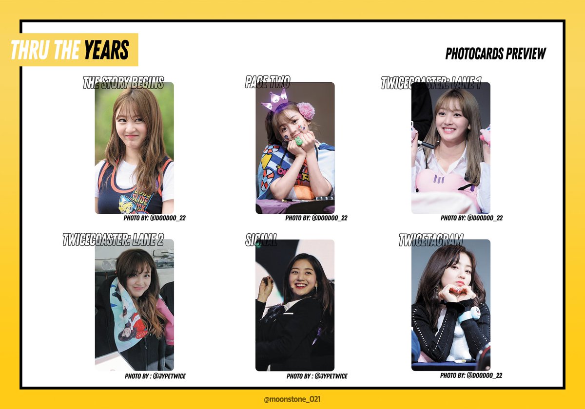 moonstone_021's tweet photo. 🗓THRU THE YEARS

📢The photocard previews are out now! Hurry place your orders~

📝FORM
Locals: https://t.co/ldnALnLUVg
International: https://t.co/HwjgxiDHFO

#THRUTHEYEARS #JIHYO #지효 #ジヒョ #트와이스 #TWICE https://t.co/LFIIiVcAyI