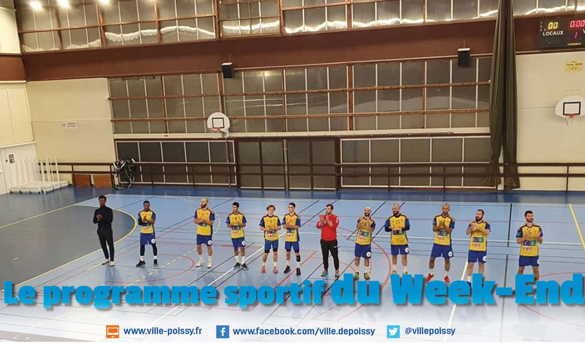 villepoissy's tweet photo. Les joueurs de @PoissyHandball et du #PoissyVolley sur leur lancée ? Les joueurs de #PoissyBasket au rebond ? Et les joueuses de @PoissyHandball qui démarrent leur année... C'est le programme sportif du week-end. https://t.co/1V5TroGbYI