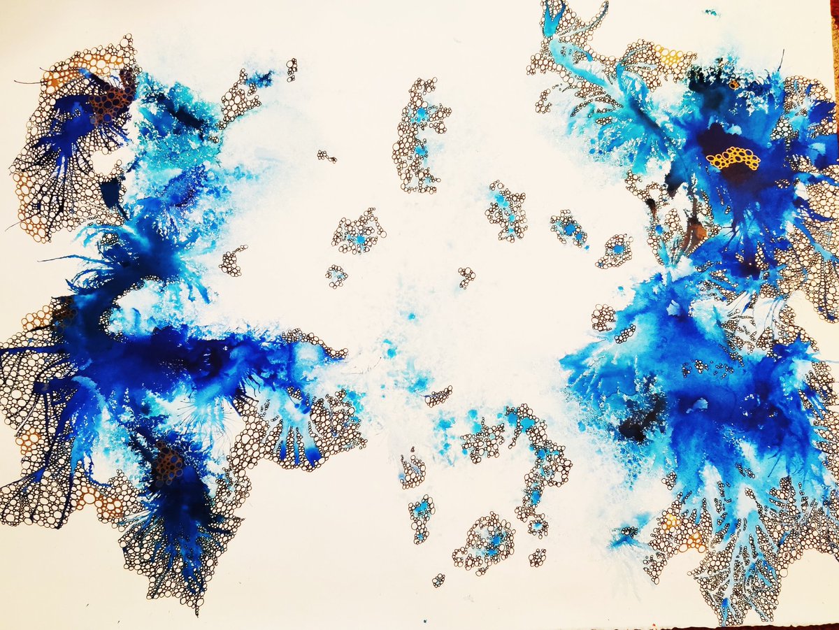 AlisonGSaunders's tweet photo. Today's work. #abstract #abstractart #art #artforsale #beautiful #colourful #colourfulart #artoftheday #creative #artwork #painting #artformywall #artformywalls #artforbreakfast #artgallery #artcollectors #makeitshowit #artbeforebreakfast #acrylic #pen #ink #penandink https://t.co/wY4xO3jLwg