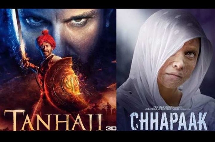 dharmtewatia01's tweet photo. '#तानाजी' ने अब तक बॉक्स ऑफिस पर लगभग 116 करोड़ रुपये कमाने में सफल रही है. वहीं '#छपाक_हूई_धडा़म बॉक्स ऑफिस पर फ्लॉप हो चुकी है. एक हफ्ते में 'छपाक' ने महज 25.75 करोड़ रुपये ही बटोरने में कामयाब हो पाई है. आइए, अब नजर डालते हैं दोनों ही फिल्मों की कमाई #bycott_chhapaak https://t.co/vnVPwqPqj7