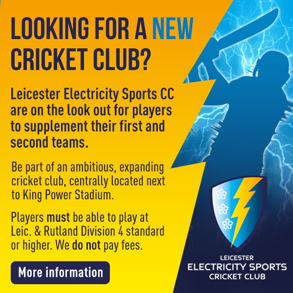Electricity Sports Cricket Club on Twitter "leicestercricket 