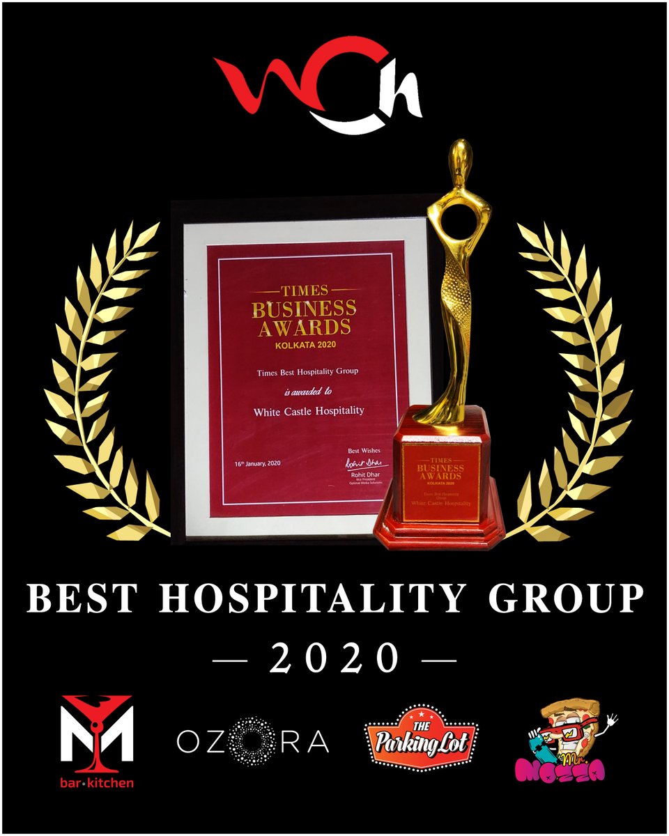 MBarKitchen's tweet photo. We are elated and proud to announce that White Castle Hospitality has won the Times Business Awards Kolkata 2020 for being the Times Best Hospitality Group.
Thank you everyone for showering your love and making us win this prestigious award.

#TimesBusinessAwards2020 https://t.co/2SraR3NFhT