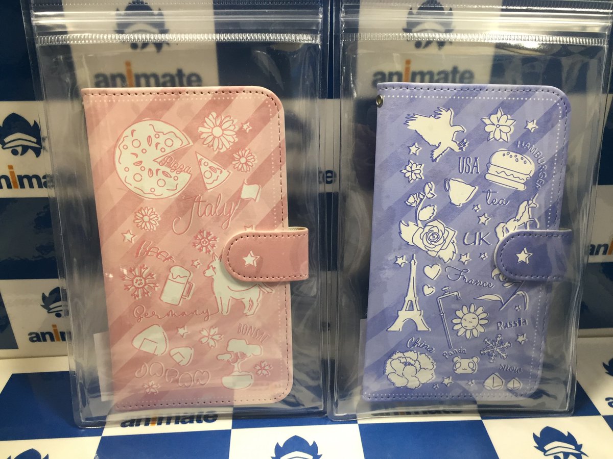 アニメイト名古屋パルコ 店内進化中 グッズ 入荷情報 ヘタリア World Stars のコンパクトミラー 木製メモスタンド 手帳型スマホケース まるっとレザーケースが入荷しましたシャチ ご来店お待ちしておりますシャチー ヘタリア