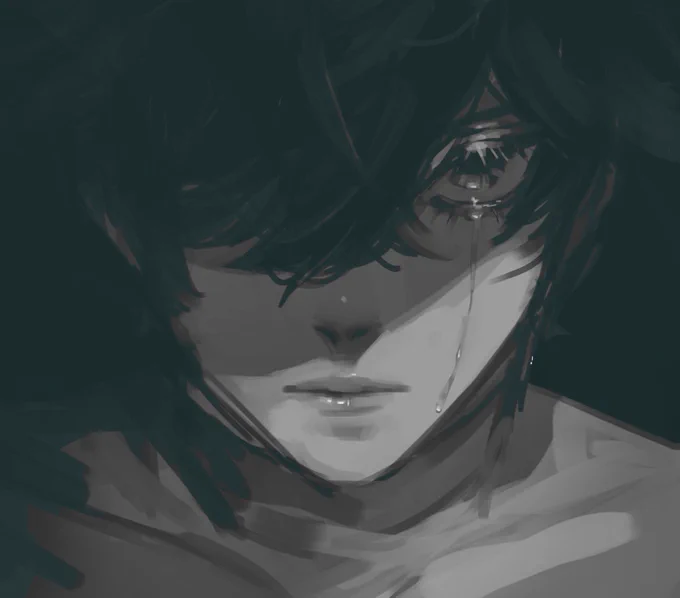 久々に指で描いた 