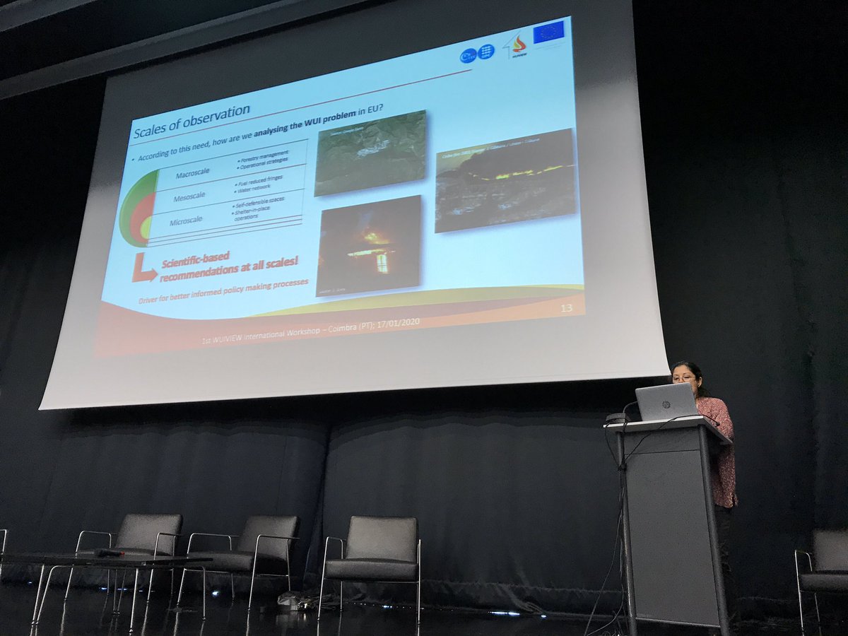 wuiview's tweet photo. Eulalia Planas form @CERTEC_UPC gives a brief insight about the new reality of forest fires affecting #WUI across the world, more particularly in Europe, and the role and objectives of @WUIVIEW project to cope with such scenarios #WuiviewWS1 #SafeMicroScale #WUI https://t.co/wGKkENqdu2