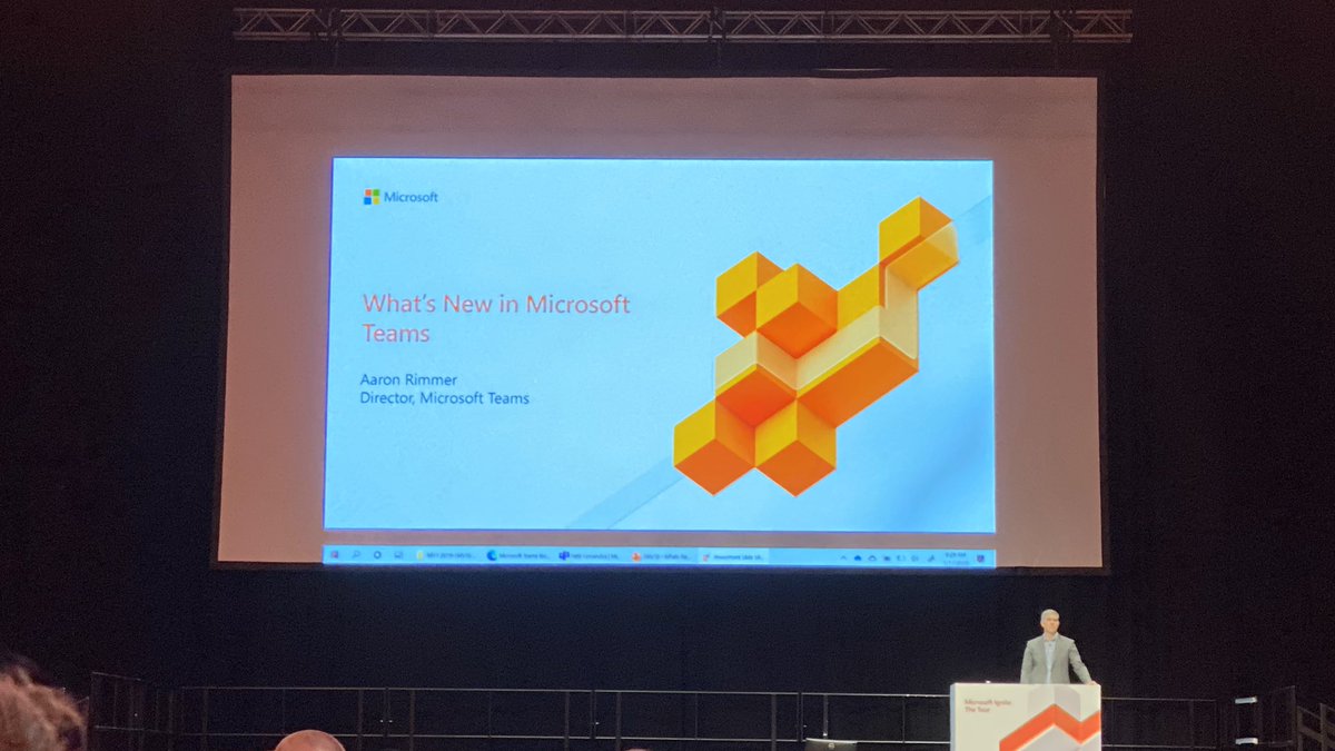 StandsureTech's tweet photo. Session One of Day Two, And it was certainly our favourite so far with an overview to some cool new features coming to Microsoft Teams. #MSIgniteTheTour https://t.co/HpAMtUxFMs
