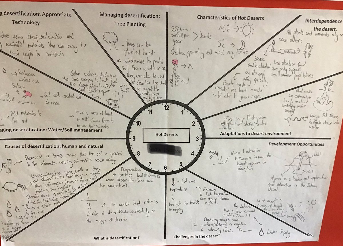 Some of our Year 11 geographers have been finding the revision clocks a useful tool to help them revise #aqageography #revision