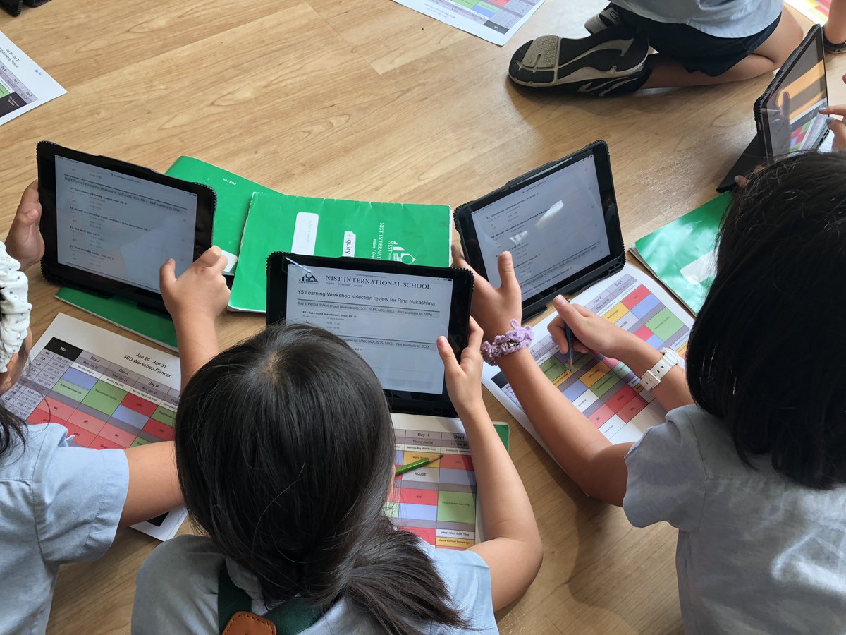 cduangnet's tweet photo. Ss created committees to run their learning space. Now #NISTis choosing workshops on Veracross that help them meet the goals of their committee projects. Each S will follow individualized pathway in an authentic context. Voice and choice with a real audience. @Y5NIST @NISTSchool https://t.co/lGmsKzcxop