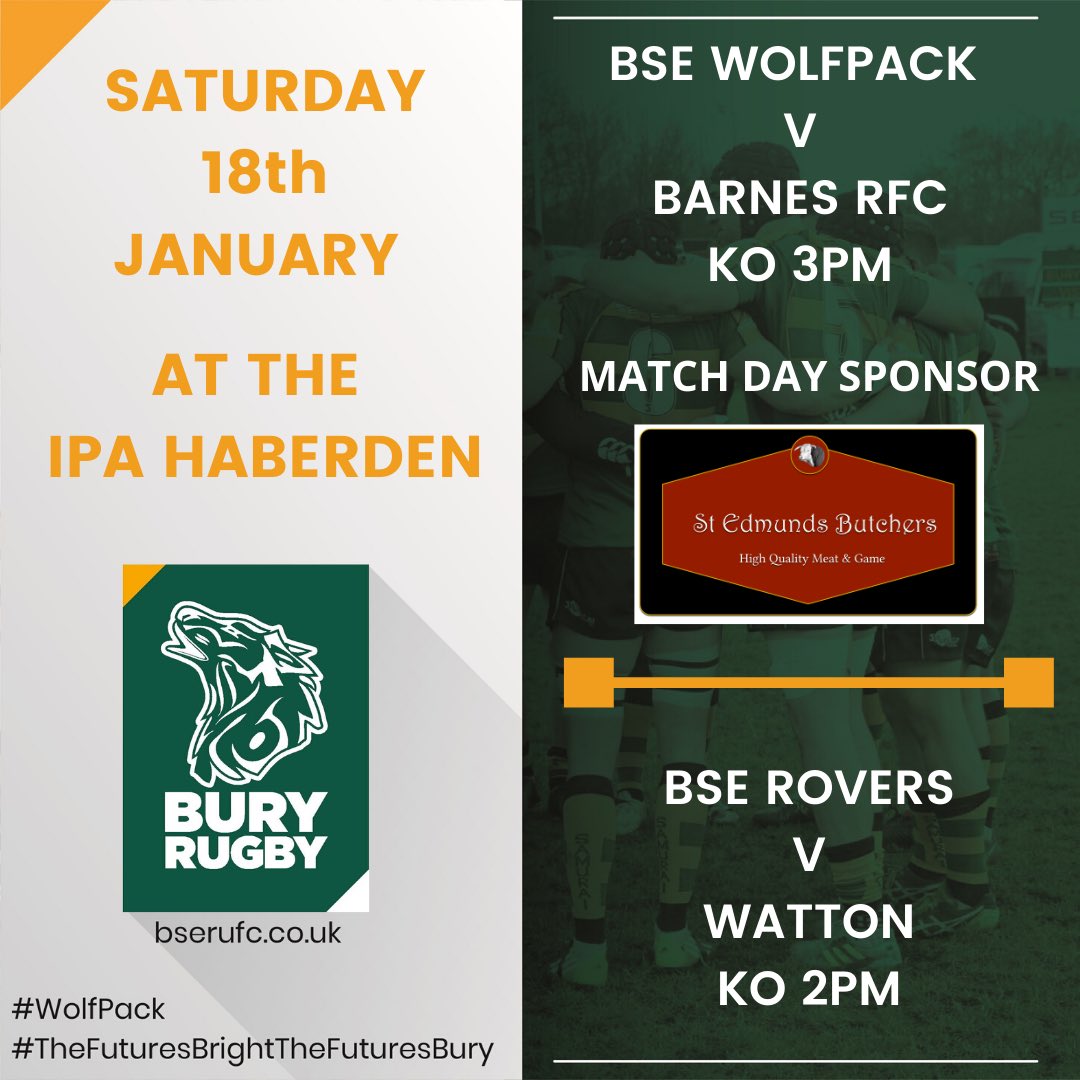BSERugby's tweet photo. This Saturday we have action from the #Wolfpack playing @BarnesRugby and our #Rovers playing @WattonRugbyClub we will also be doing a collection for the #AustralianWildFires @RedCrossAU we can’t wait to see you all!! #rugby #bserugby #homegames #squad #saturday https://t.co/B2qMB7gTpw