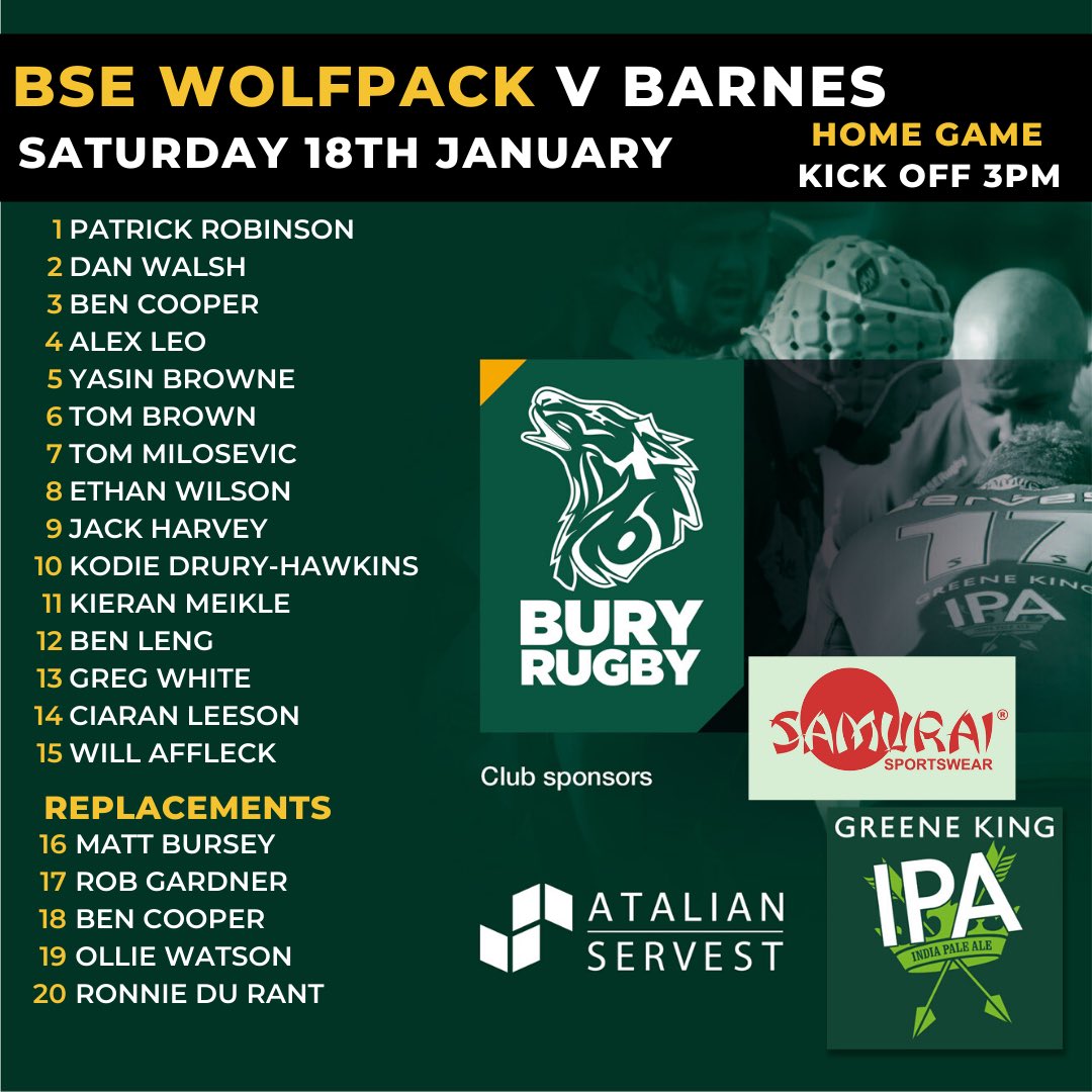 BSERugby's tweet photo. This Saturday we have action from the #Wolfpack playing @BarnesRugby and our #Rovers playing @WattonRugbyClub we will also be doing a collection for the #AustralianWildFires @RedCrossAU we can’t wait to see you all!! #rugby #bserugby #homegames #squad #saturday https://t.co/B2qMB7gTpw