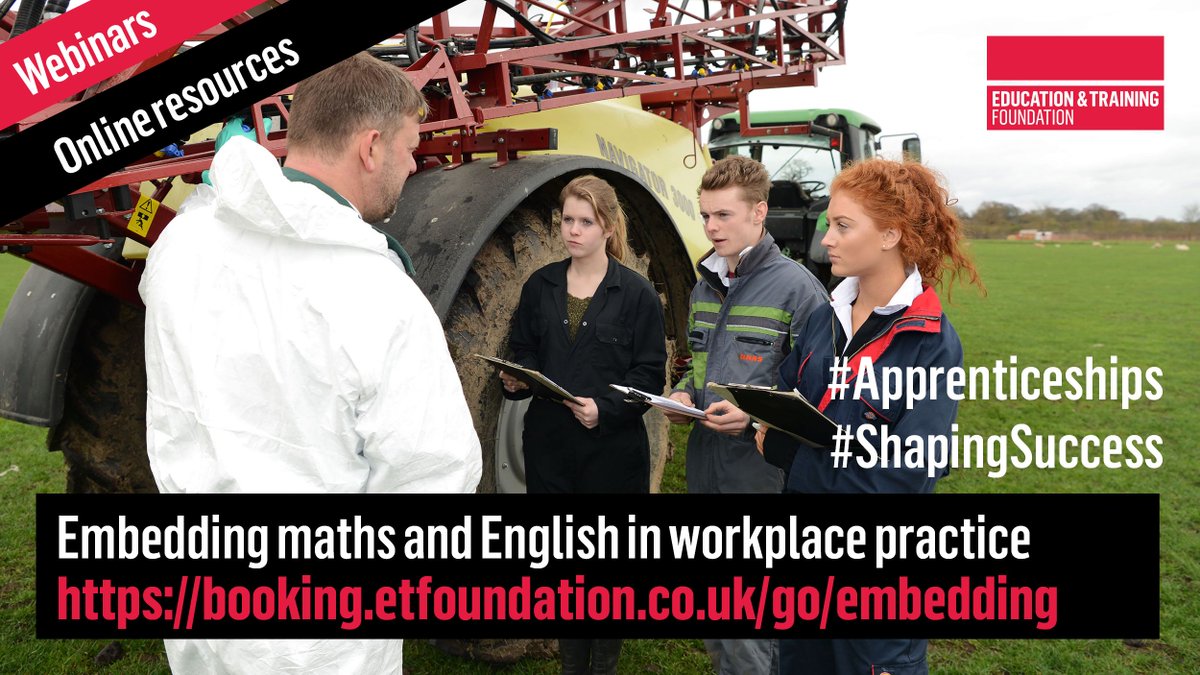 Calling all workplace assessors working with apprentices! Our free training package will help you to develop effective strategies for assessing #maths &amp; #English competencies in the workplace. Book your place here: buff.ly/36FeL2n  #apprenticeships #ShapingSuccess