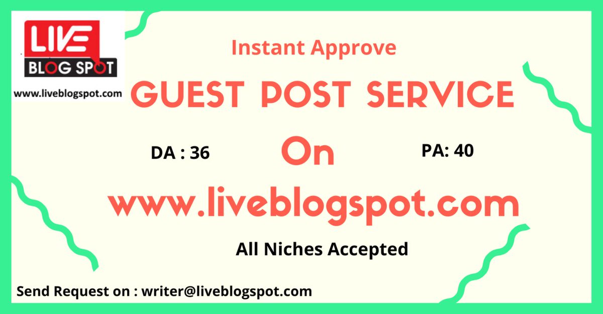 liveblogspot's tweet photo. Top 5 Guest Posting Sites List
Guest posting/Guest blogging is not just about getting backlinks. It is an opportunity to target new audience, increase subscribers.
https://t.co/VOzkVeUqfM
#GuestPostingSitesList #FreeGuestpostservice #LiveBlogspot #Guestpostservice https://t.co/wKEeBQyXZh
