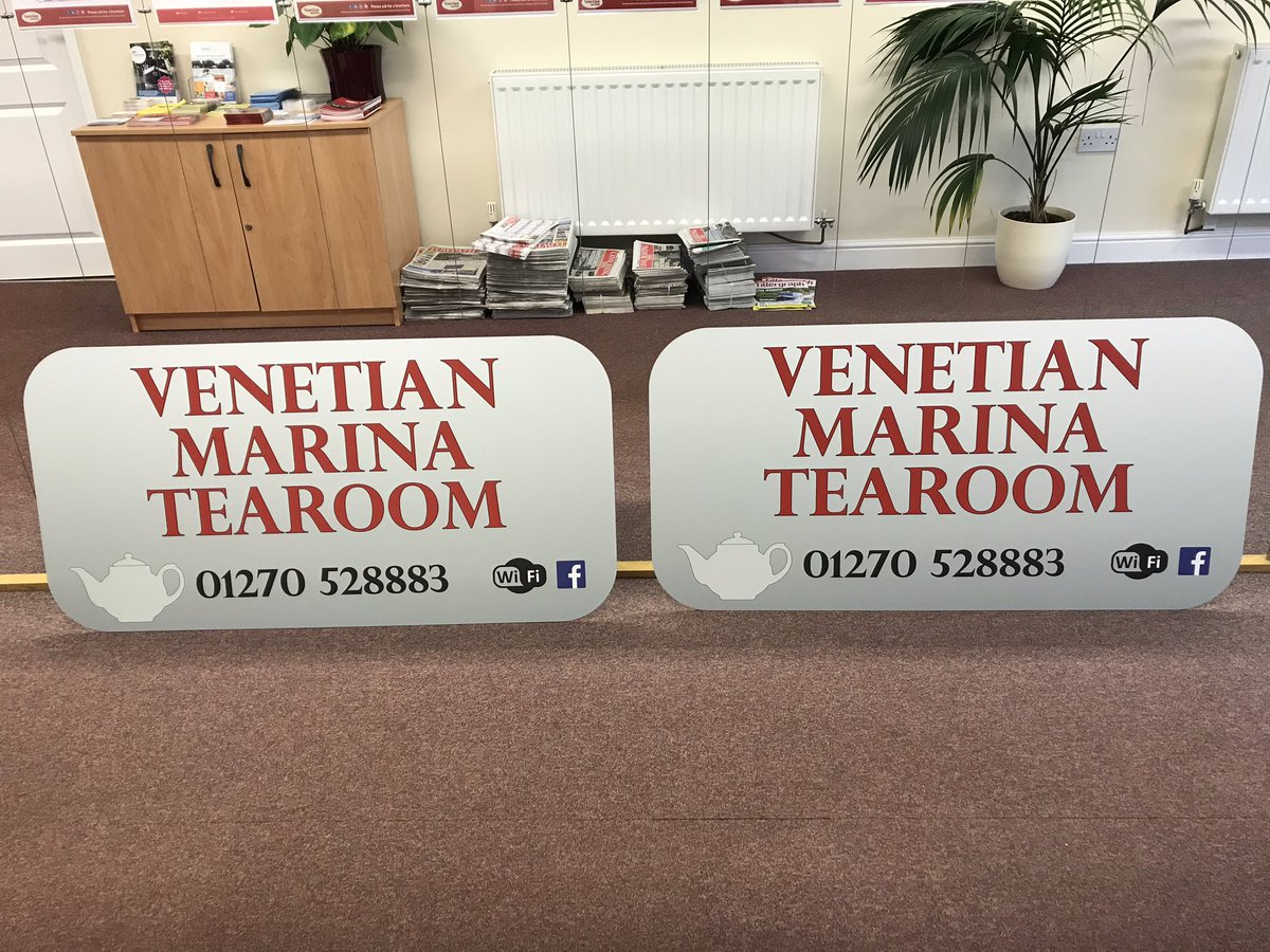 venetianmarina's tweet image. The new signs have arrived 🥳🥳🥳

Check out Venetian marina tearoom new signs, don’t they look good 🤩

All we have to do now is tell Bigsby the good news that he is putting them up 😂😂😂

#ventianmarina #venetianmarinatearooms #newsigns