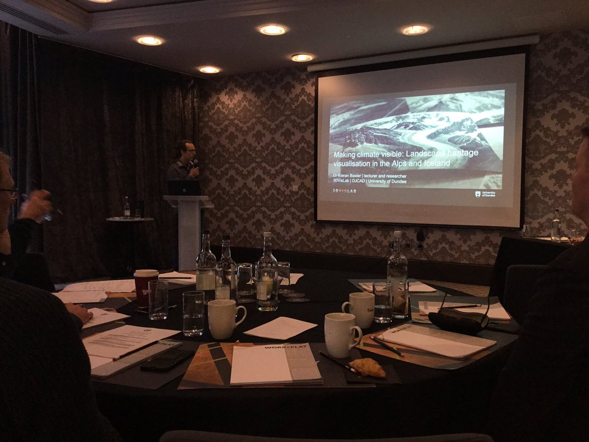 UoDRIS's tweet photo. We’re at the @DJCAD Research Away Day - the morning kicked off with overviews of two fascinating projects with strong environmental focus from @growobservatory and #3DVisLab https://t.co/Waum8yO9Py