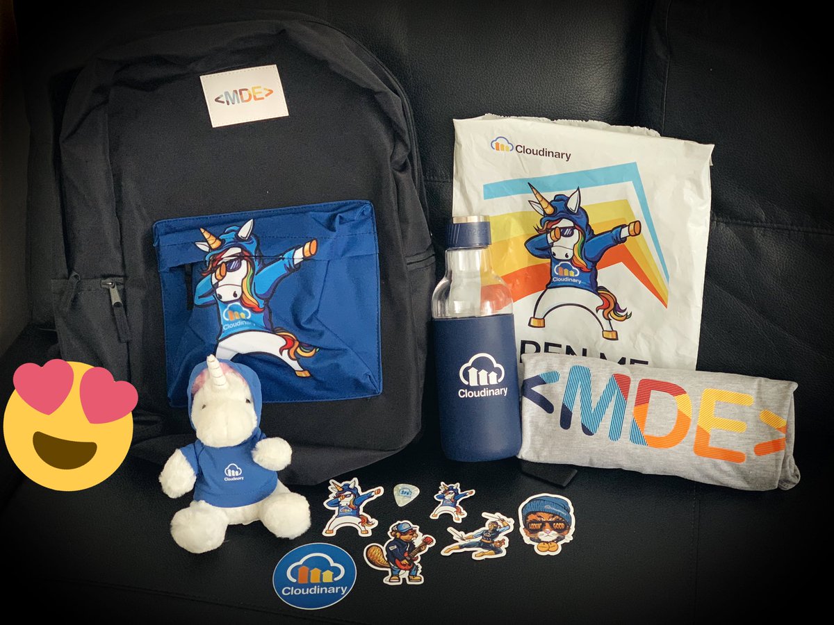 Oh wow! I just received an amazing care package of #CloudinaryMDE swag containing the cutest plush 🦄ever✨Thank you so much <a href="/cloudinary/">Cloudinary</a> 🙏🏻