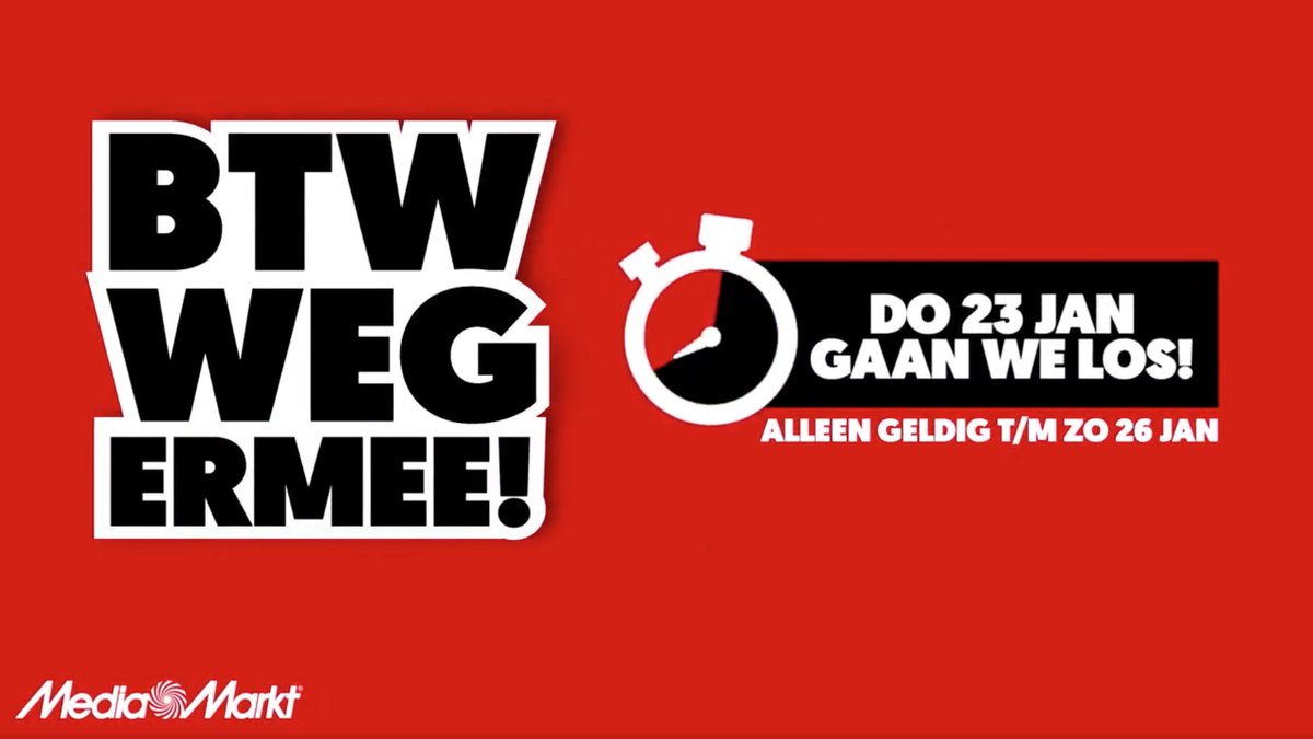 Het is bijna zover! BTW weg ermee! Wil jij als eerste op de hoogte zijn van deze actie? Like ❤️ dan deze Tweet en we sturen je een herinnering op 23 januari!