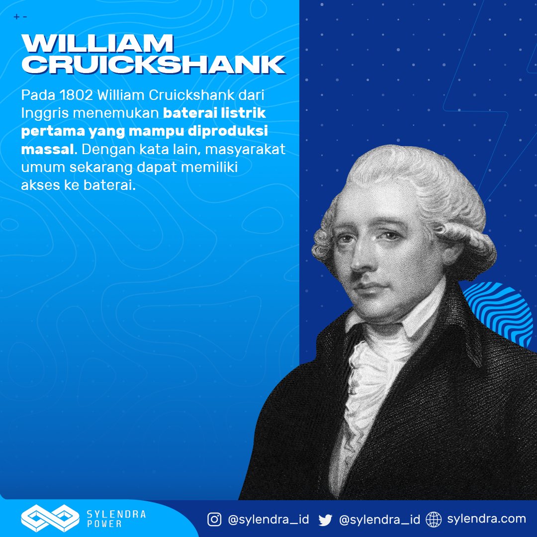 Sylendra_id's tweet photo. Pada 1802 William Cruickshank dari Inggris menemukan baterai listrik pertama yang mampu diproduksi massal. Dngn kata lain, masyarakat sekarang dpt memiliki akses ke baterai.
#SylendraPower #renewableenergy #sustainableenergy #energiterbarukan #startup #startupenergy #indonesia https://t.co/G1sCG6mEzr